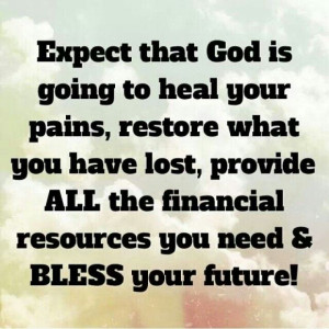 God heals, restores!