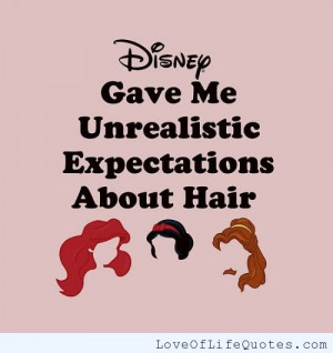 Disney gave me unrealistic expecations