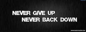 Never Give Up Never Back Down Cover Comments