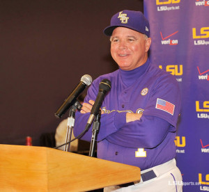 Coach Paul Mainieri at Wednesday's press conference