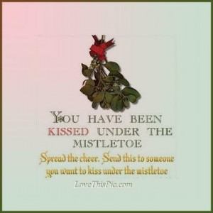 Kissing under the mistletoe.... Still In or Out?