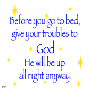 Before you go to bed