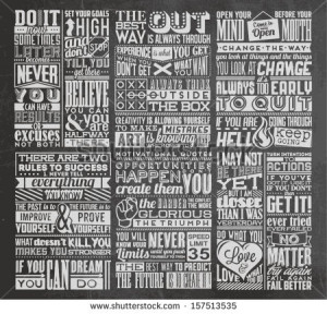 Set of Retro Vintage Motivational Quotes with Calligraphic and ...