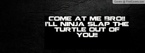 come at me bro!! i'll ninja slap the turtle out of you!! , Pictures