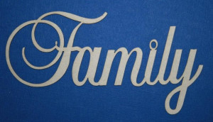 ... the word family in different fonts the word my family the word family