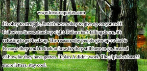 Inspiring quotes failure is not falling down