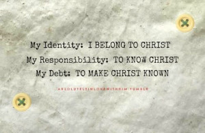 My identity is found in Christ