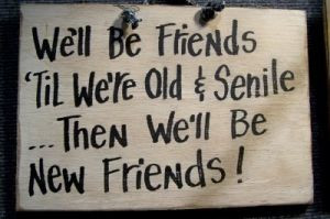 we ll be friends til we re old amp senile then we ll be new friends