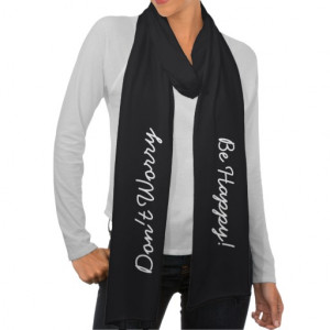 Black scarves with motivational quote