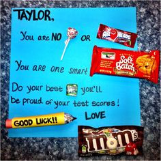Good Luck Test Love Test encouragement to my