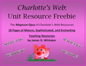 Charlotte's Web Novel Study Resources Graphic Organizers Common Core
