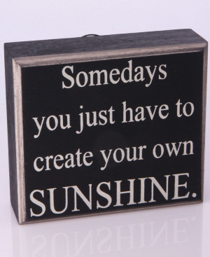 Inspirational Vintage Wall Sign: Sunshine Quote