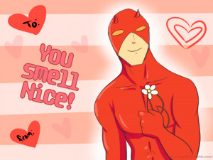 Deadpool myart spider-man Daredevil happy valentines TeamRed1