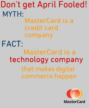 So MasterCard is NOT a credit card company? #AprilFools