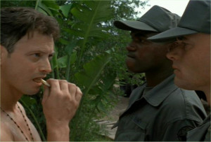 Lieutenant Daniel Taylor: [Forrest and Bubba salute Lt. Dan]