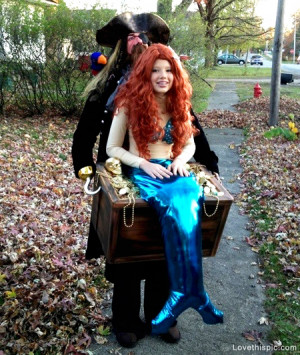 Mermaid and pirate costume