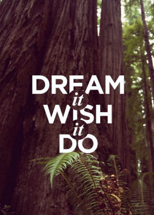 Dream it, Wish it, Do it. #quote #design