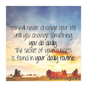 ... negative things in your life.Source: Instagram user fiveamoreganics