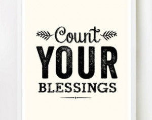 ... Blessings - 16x20 inches on A2. Inspiring spiritual quote art print
