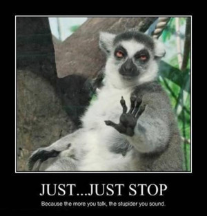 Animals , Motivational Posters :: Funny Picture Monkey Just Stop