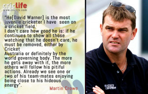 David Warner is the worst culprit: Martin Crowe