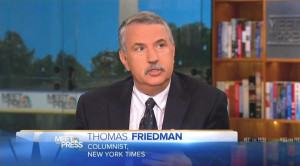Next, New York Times columnist Thomas Friedman on April 21 thought he ...