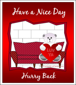 Cartoon style greeting with cute teddy bears ending hugs and kisses ...