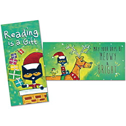... / Children's Bookmarks / Pete the Cat Winter/Holiday Bookmarks