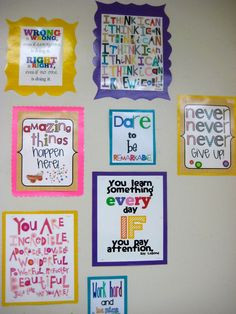 Inspirational classroom wall quotes I'll have my daughter make these ...