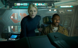 Charlize Theron and Idris Elba in Ridley Scott's Prometheus.