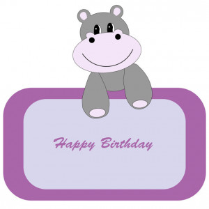 cute hippo birthday