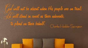 Charles Spurgeon God will not...Wall Decal Quotes