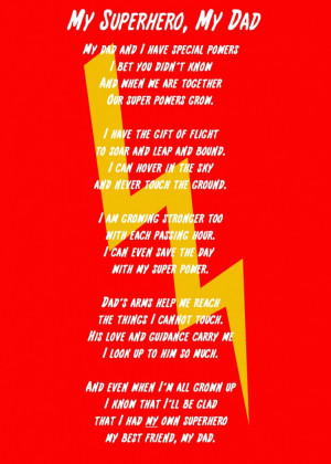 ... image to download your own My Superhero, My Dad Poem and Printable