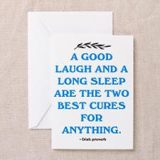 GOOD LAUGH - LONG SLEEP Greeting Card for