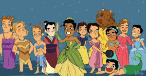 Disney men dressed as princesses meme tumblr