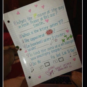 Cutest way to ask someone out.