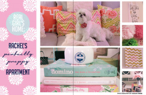 Rachel's southern apartment is perfect pink + green preppy & monograms ...