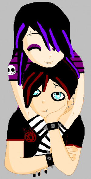 Cute Emo Anime Couples Drawings