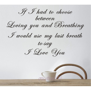 samll) 033 Black I love you Quote Wall Stickers Vinyl Home Decor Art ...