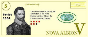 Sir Francis Drake on the $5 Bill