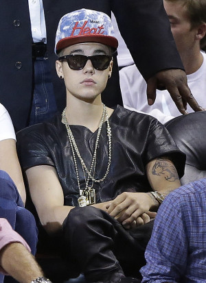 Justin Bieber turned Heat-Pacers Game 7 into a fashion show | For The ...