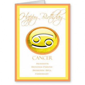 Happy Birthday Cancer Card