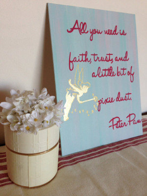 Canvas quote: Peter Pan 
