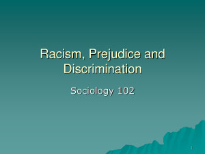 Racism are weather he says, of this Prejudice and Discrimination in ...