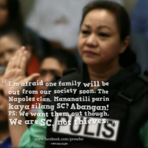 afraid one family will be out from our society soon. The Napoles ...