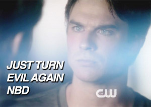 Damon was forcefully suggesting to Stefan that he flip his humanity ...