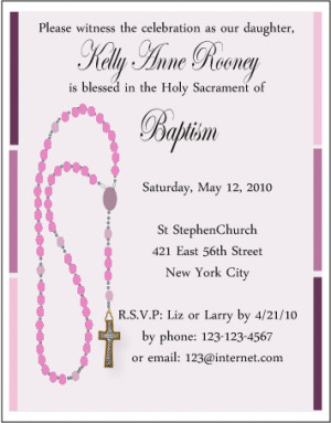 Baptism invitations