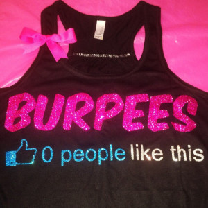 Home > Products > Burpees - 0 people like this - Black Racerback Tank ...