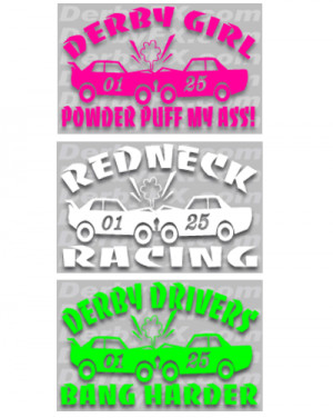 Cool derby decal, plotter cut vinyl, decal is image area only, no ...