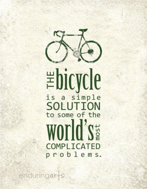 The bicycle is a simple solution to some of the world's most ...